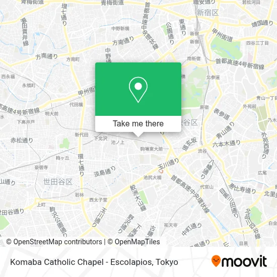 Komaba Catholic Chapel - Escolapios map