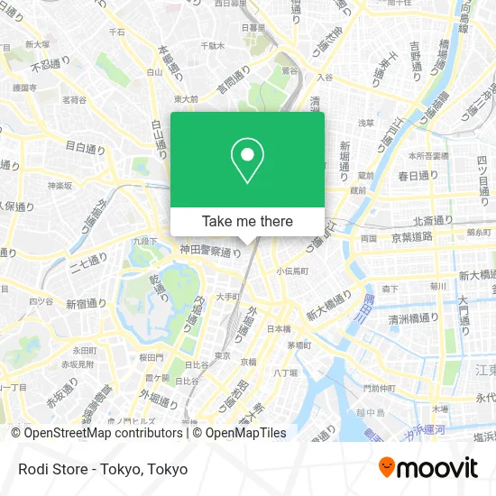 Rodi Store - Tokyo map
