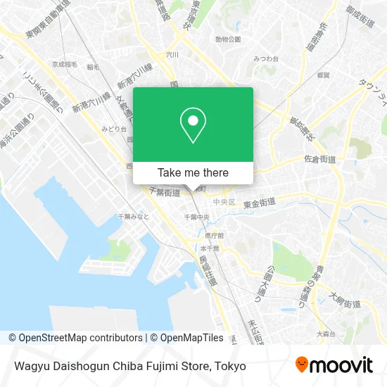 Wagyu Daishogun Chiba Fujimi Store map