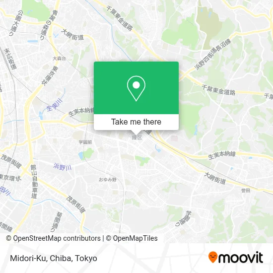 Midori-Ku, Chiba map