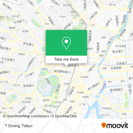 T Dining map