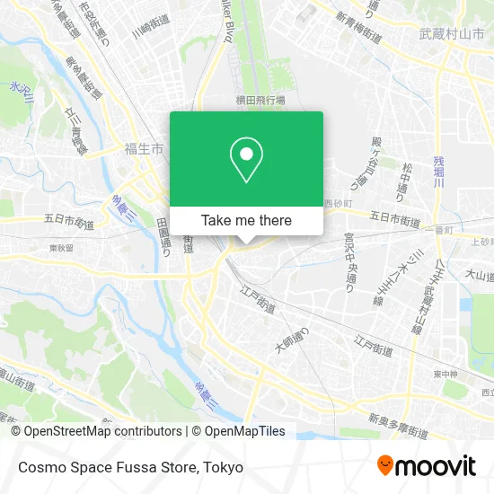 Cosmo Space Fussa Store map