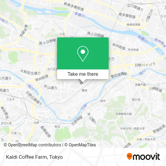 Kaldi Coffee Farm map