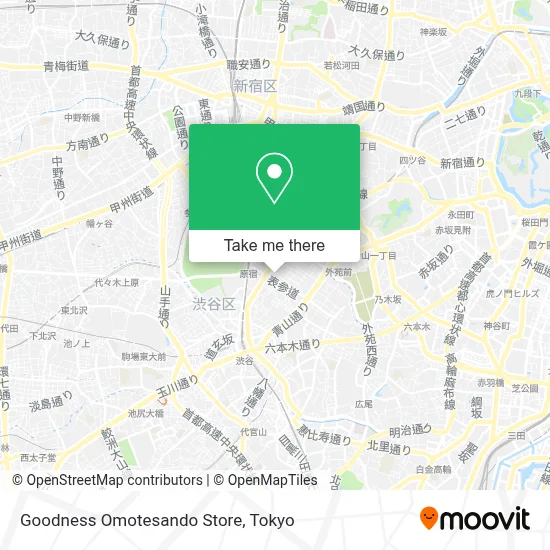 Goodness Omotesando Store map
