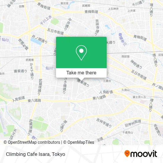 Climbing Cafe Isara map