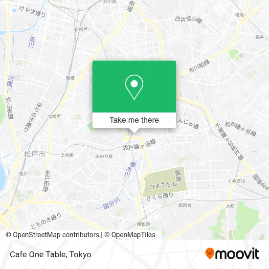 Cafe One Table map