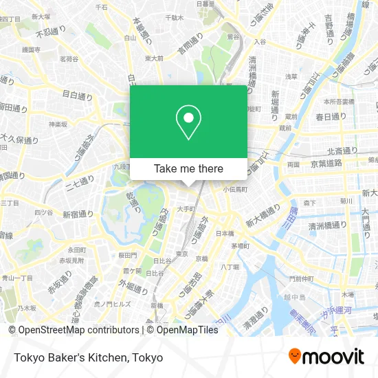 Tokyo Baker's Kitchen map