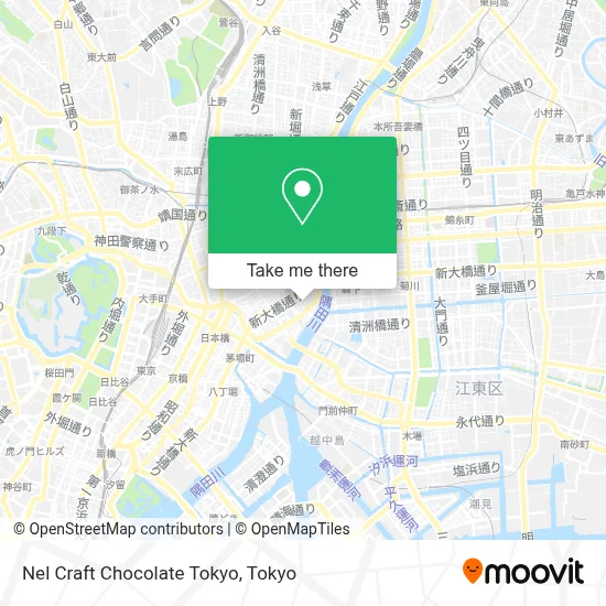 Nel Craft Chocolate Tokyo map