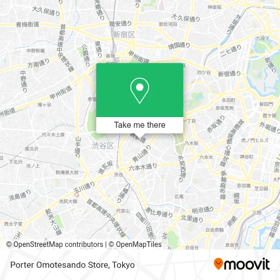 Porter Omotesando Store map