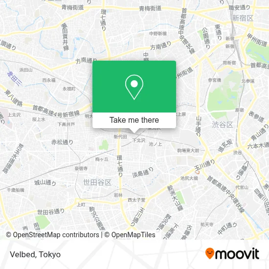 Velbed map
