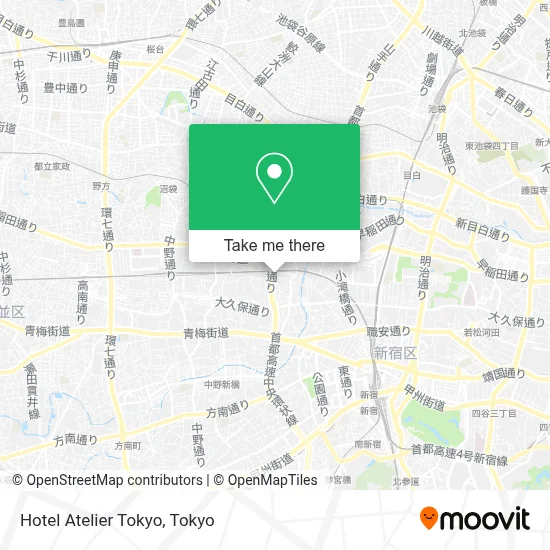 Hotel Atelier Tokyo map