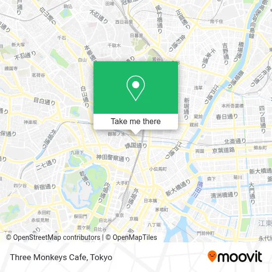Three Monkeys Cafe map