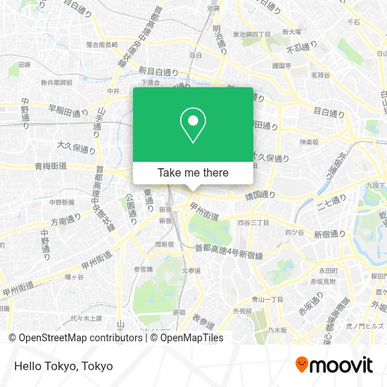 Hello Tokyo map