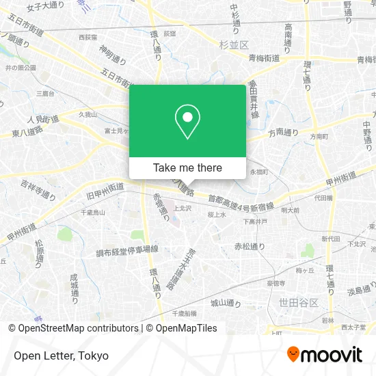 Open Letter map