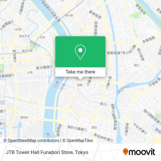 JTB Tower Hall Funabori Store map