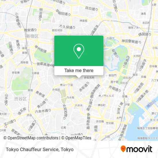 Tokyo Chauffeur Service map