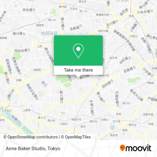 Anne Baker Studio map
