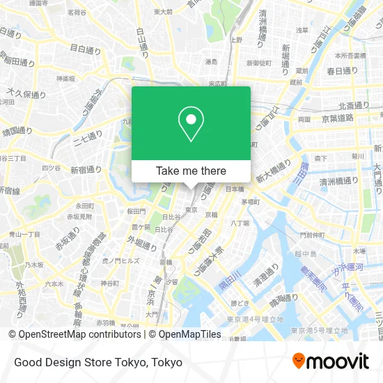 Good Design Store Tokyo map
