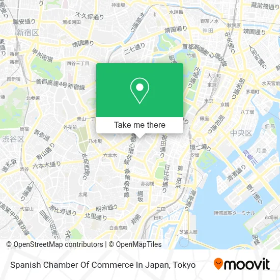 Spanish Chamber Of Commerce In Japan map