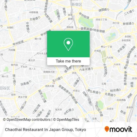 Chaothai Restaurant In Japan Group map