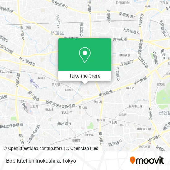 Bob Kitchen Inokashira map