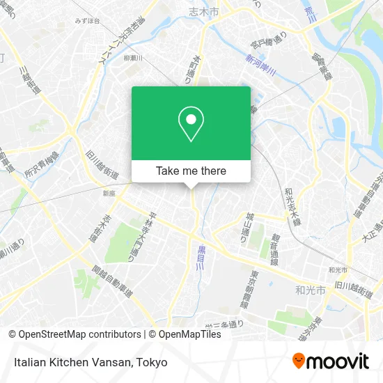 Italian Kitchen Vansan map