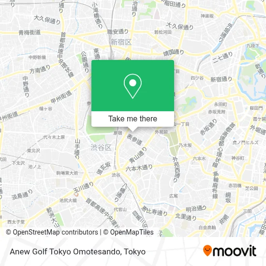 Anew Golf Tokyo Omotesando map