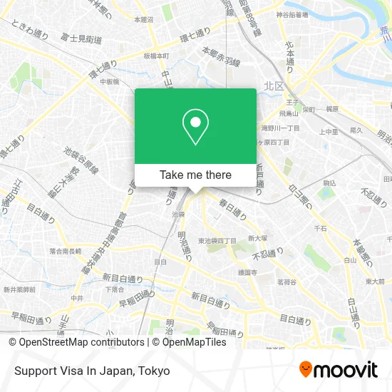 Support Visa In Japan map