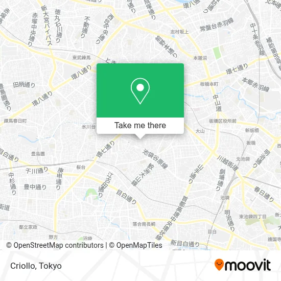 Criollo map