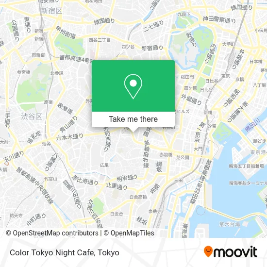 Color Tokyo Night Cafe map