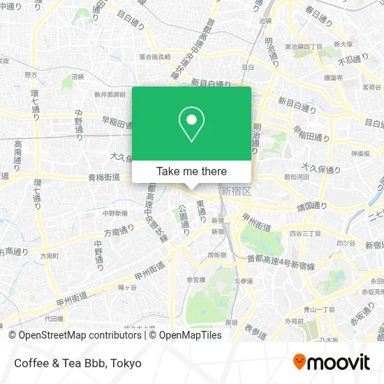 Coffee & Tea Bbb map