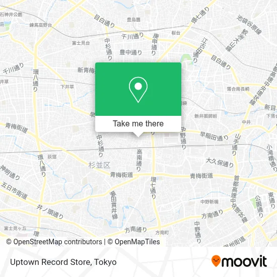 Uptown Record Store map