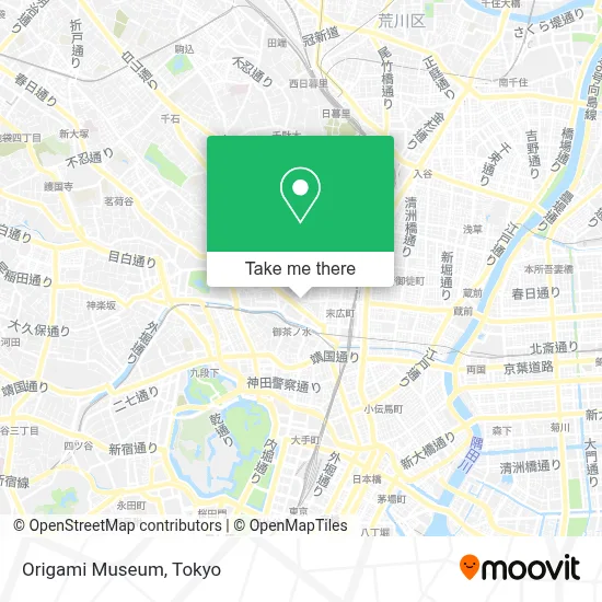 Origami Museum map