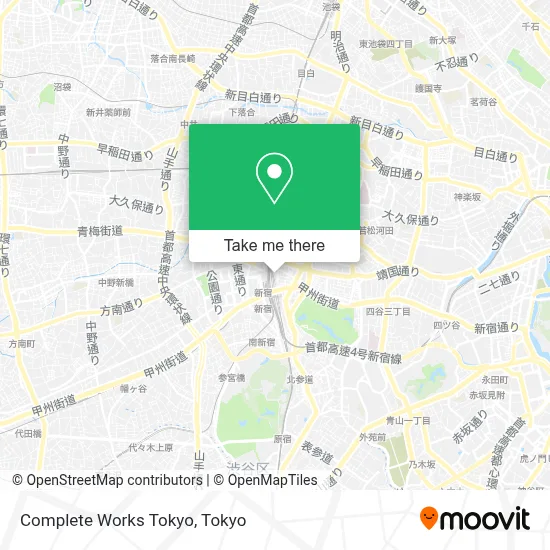 Complete Works Tokyo map