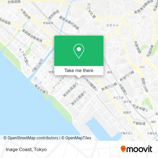 Inage Coast map