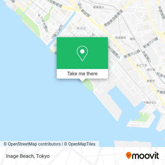 Inage Beach map