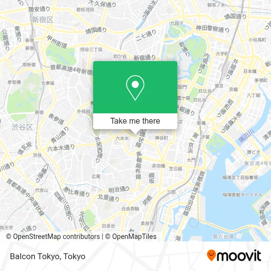 Balcon Tokyo map