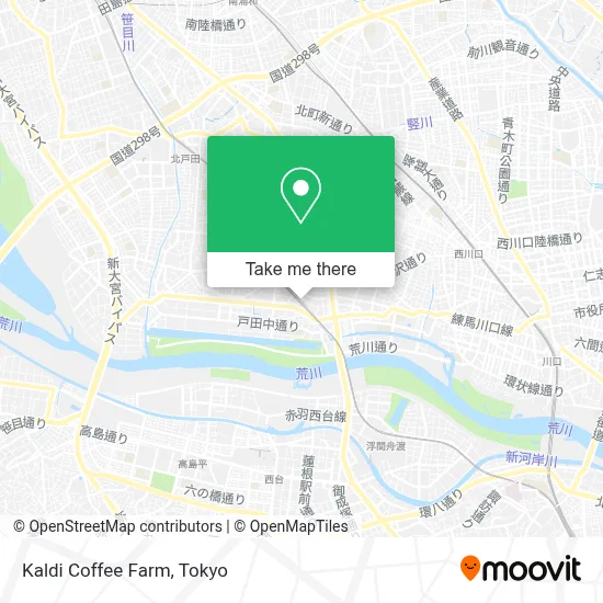 Kaldi Coffee Farm map