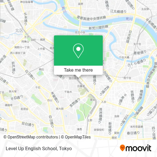 Level Up English School map