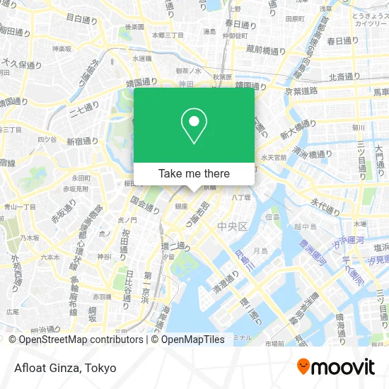 Afloat Ginza map