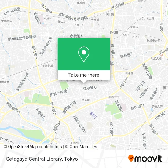 Setagaya Central Library map