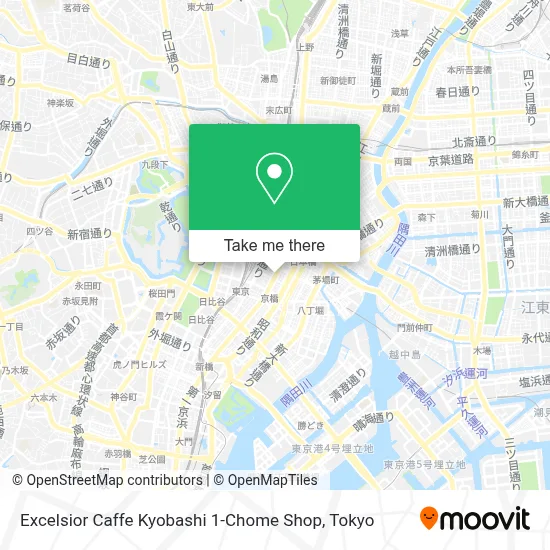 Excelsior Caffe Kyobashi 1-Chome Shop map