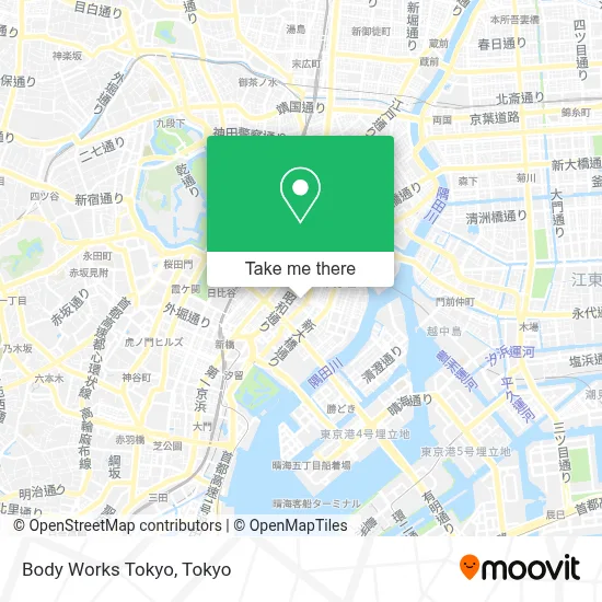 Body Works Tokyo map