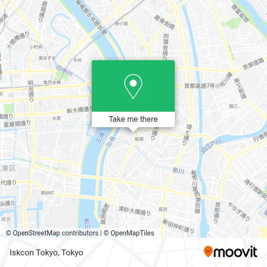 Iskcon Tokyo map