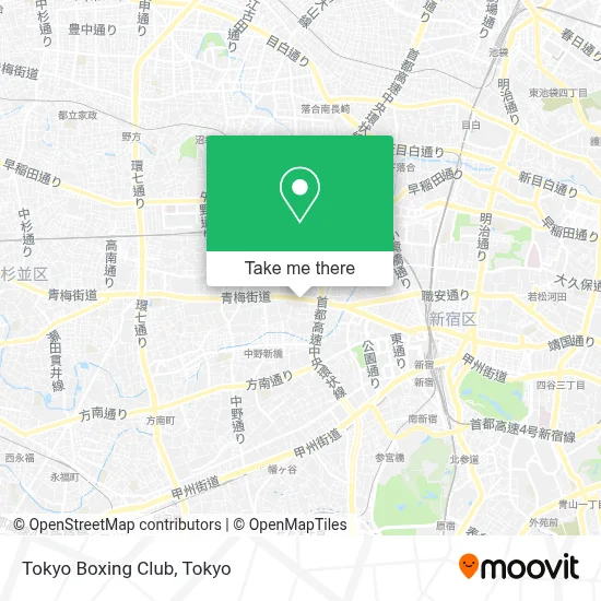 Tokyo Boxing Club map