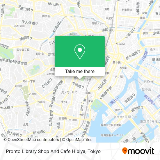 Pronto Library Shop And Cafe Hibiya map