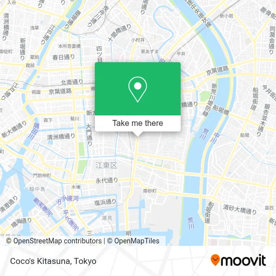 Coco's Kitasuna map