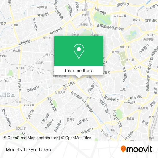 Models Tokyo map