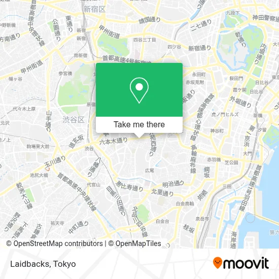 Laidbacks map