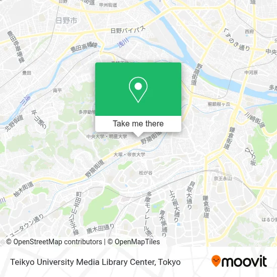 Teikyo University Media Library Center map